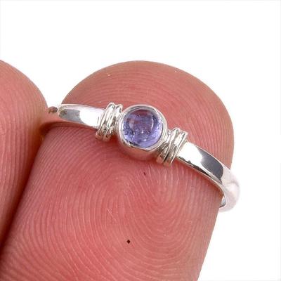 Natural Tanzanite Gemstone 925 Solid Sterling Silver Jewelry Ring Size 5.5 G2f03