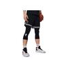 Li Ning Cba Series Logo Print Slim Fit Dreiviertel Stricksporthose Herren Unterteile Schwarz AUQSB37-1