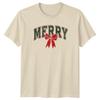 Merry Christmas Holiday Graphic Tee Unisex Unisex Unisex T Shirt Festive Bow