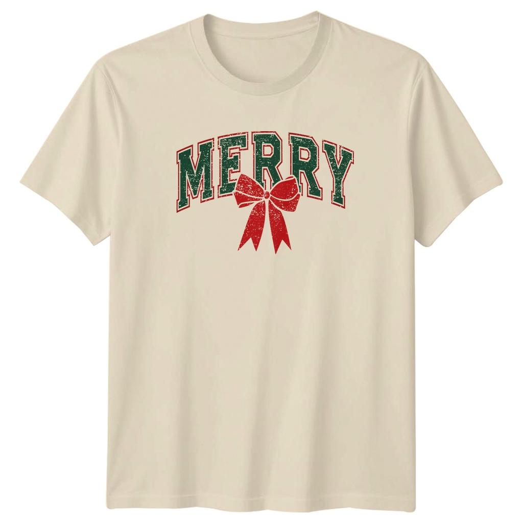 Merry Christmas Holiday Graphic Tee Unisex Unisex Unisex T Shirt Festive Bow