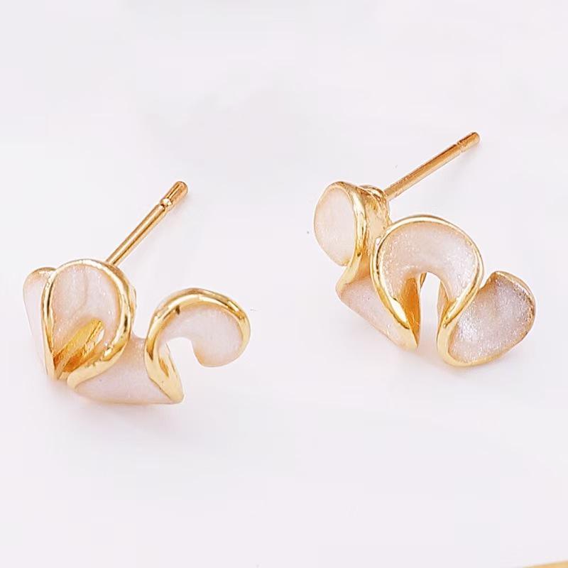 Trendy Multicolor Flower Drop Earrings for Women – Elegant & Slimming European/American Style