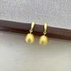 Retro Brushed Metal Ball Stud Earrings - Elegant, High-End, Versatile Fashion for Women
