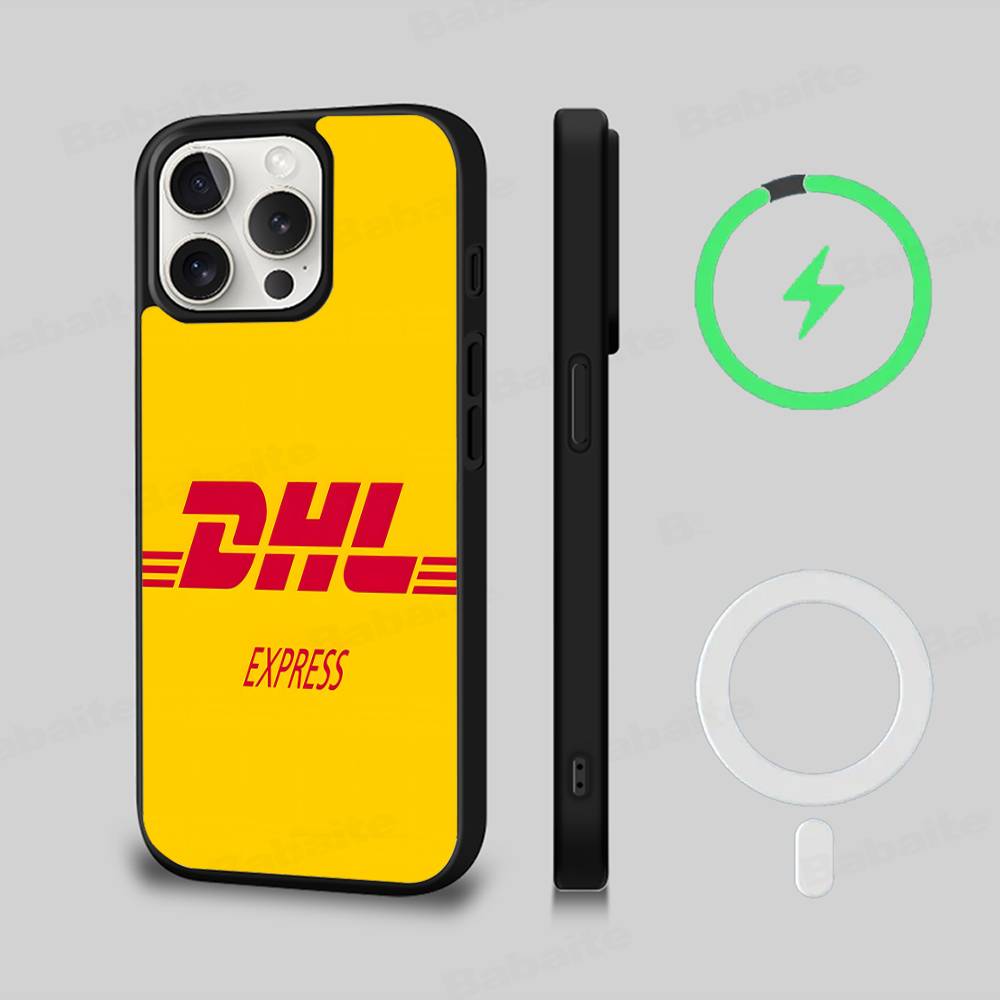 D-DHL-L logo Phone Case For iPhone 17 Air 16 15 14 13 12 11 Pro Max Plus For Magsafe Wireless Charge Cover