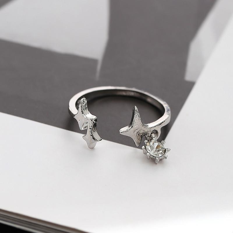 Y2k Kristall Herz Ringe Set Für Frauen Mädchen Vintage Zinklegierung Farbe Unregelmäßige Ringe Mode Kpop Zirkon Ringe Party Zirkon Geschenke