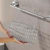 Wall Mounted Shower Caddy No Drilling Storage Shelf Practical Hanging Organizer  Cross Bar
