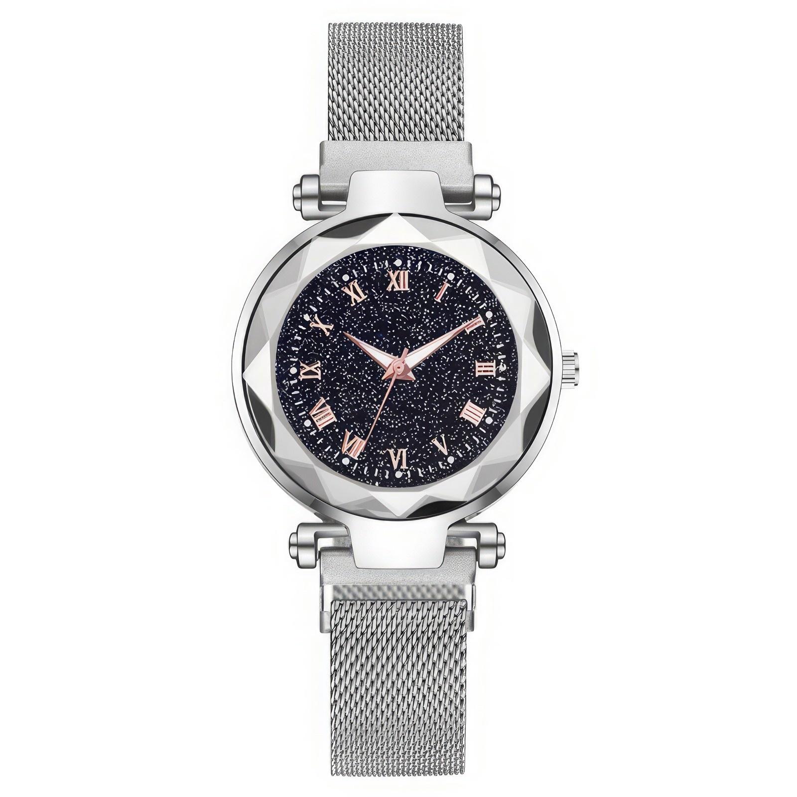 

Женские модные кожаные часы One Size серебряный