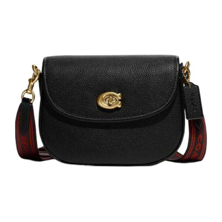 Coach Willow 22 Turn-Lock Flap Crossbody Bag Women Shoulder Bag Black CA094-B4BK