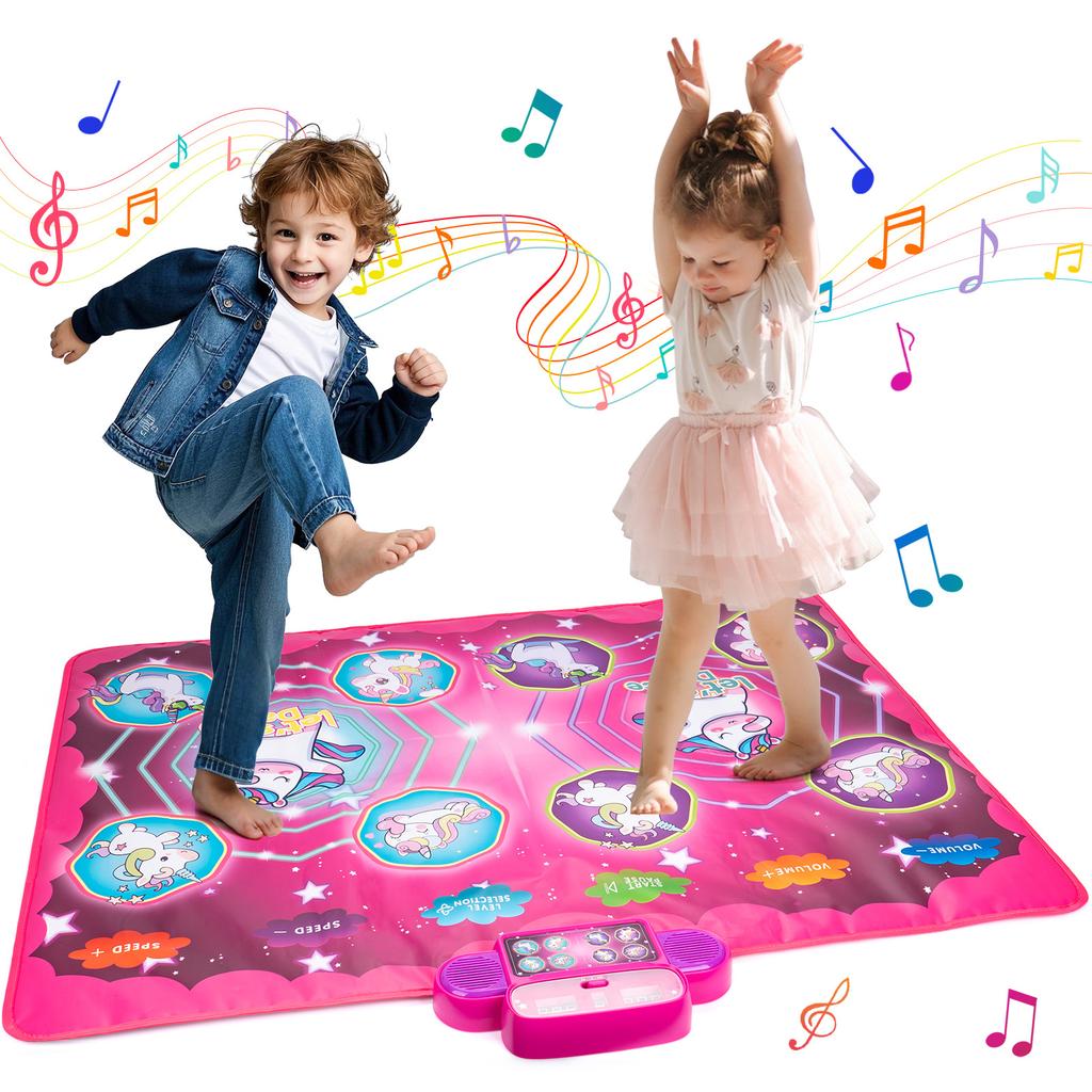 106x80CM Dancing Blanket Kids Electronic Dance Mat Double Players Mode with 9 Levels Kid Floor Music Blanket Educational Toys