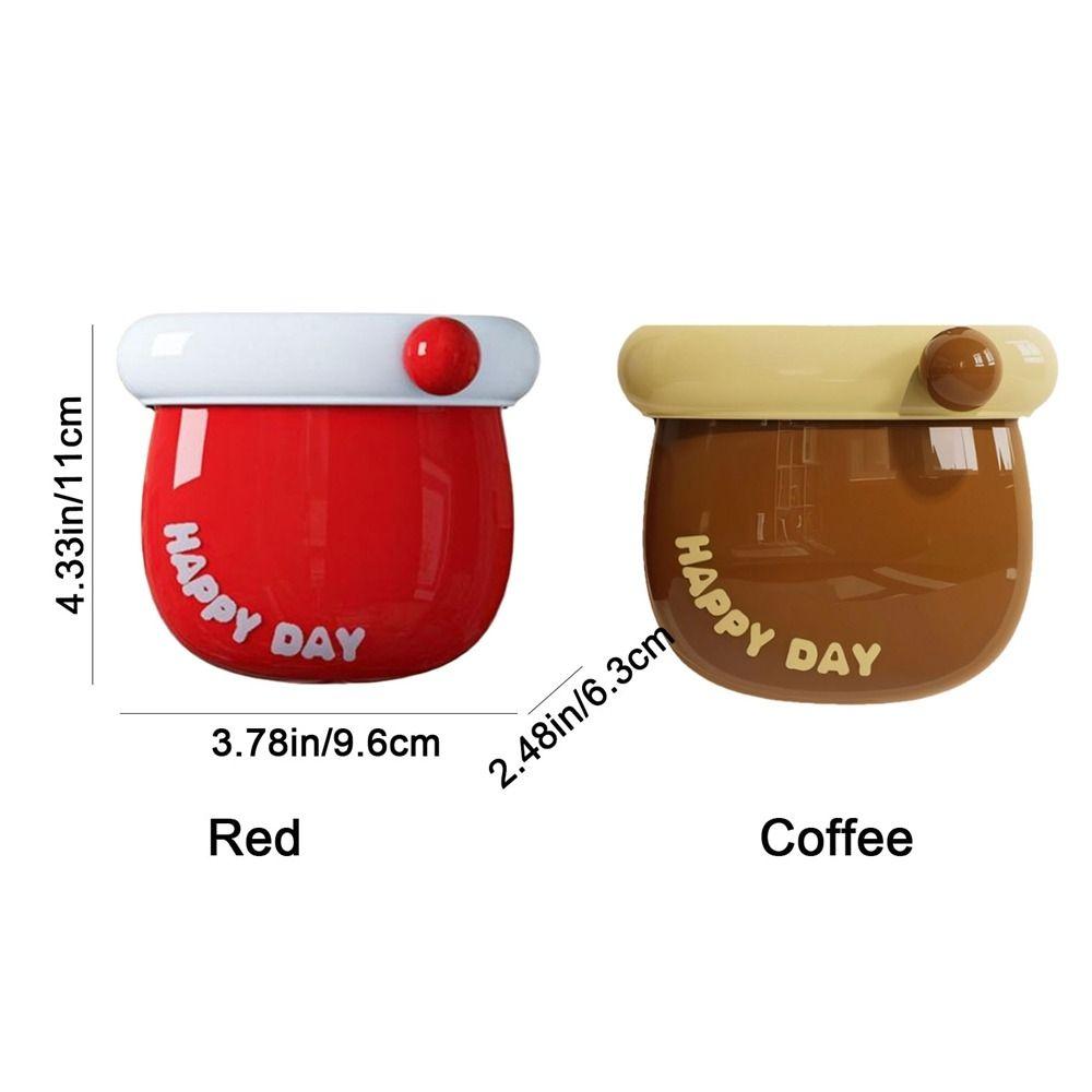 Punch-free Magnetic Storage Box Dopamine Tableware Container Cute Refrigerator Storage Box  Office