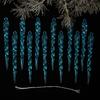 Clear Acrylic Icicle Ornaments Twisted Water Drop Design Snowflake Ornaments Set  Home Decoration
