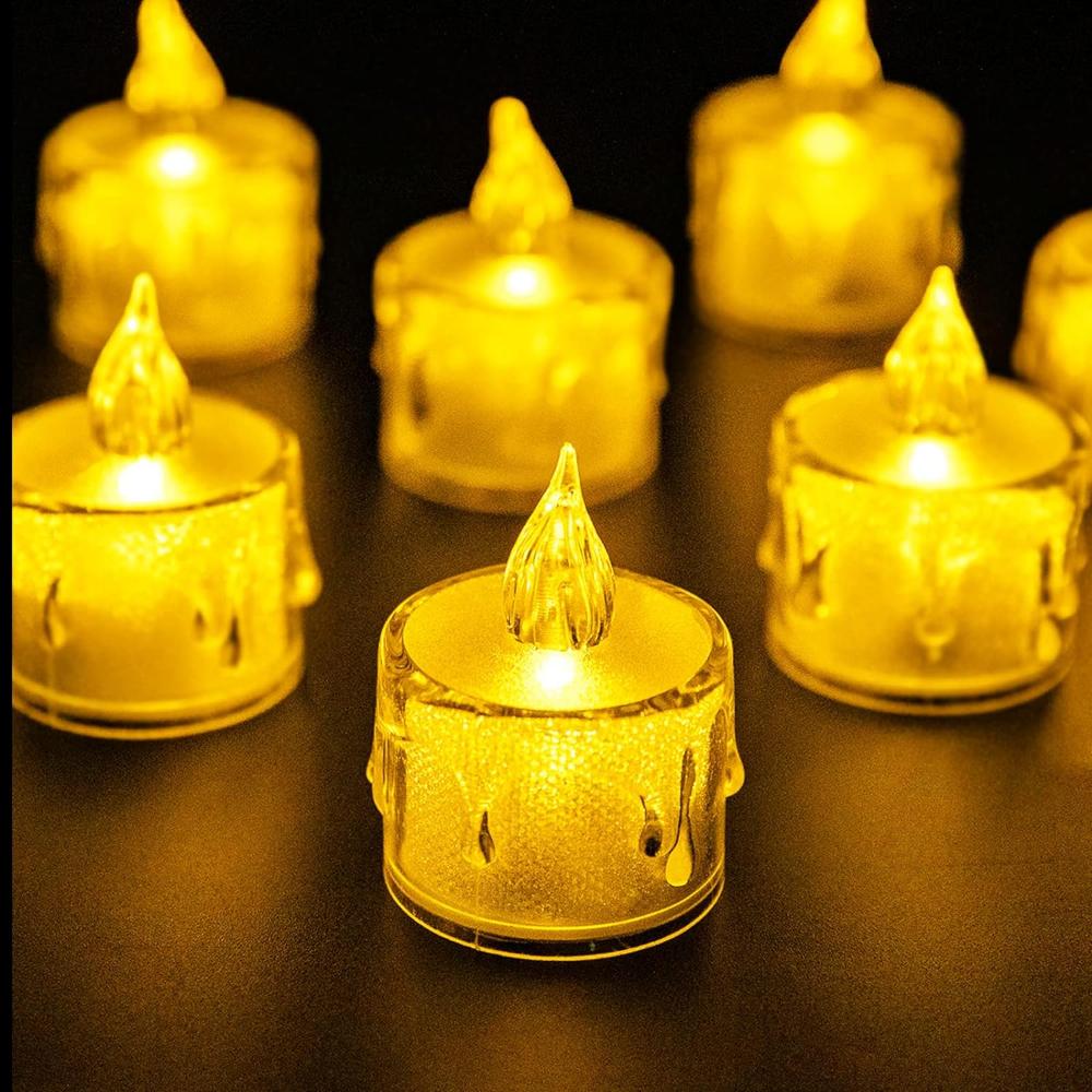 6/1Pcs LED Electronic Candle Battery Operated Flameless Tea Lights Wedding Christmas Birthday Party Decoration Candle Table Lamp
