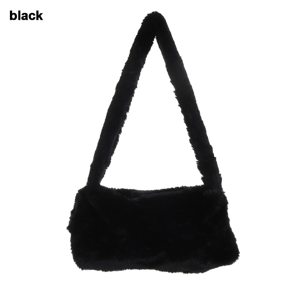 Fashion Soft Faux Fur Plush Underarm Handbag Cow Print Leopard Print Mini Shoulder Bag Faux Fur Purse