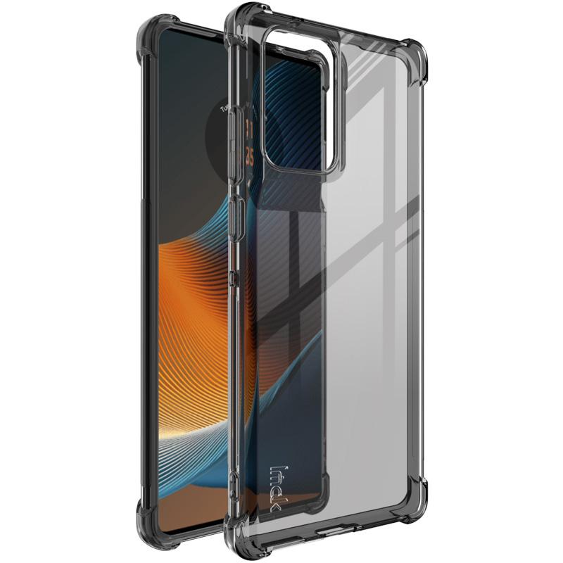 

IMAK For Motorola Edge 50 Fusion 5G Clear Case Drop-Proof Air Bag TPU Cell Phone Back Cover Transparent Black