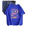 2022 Summer Trendy Printed Crew Neck Short Sleeve Cotton Women's Casual Top