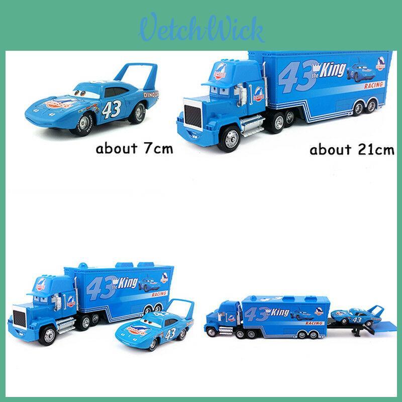 Pixar Cars Hexagon Castle Tent Kids Toy Set With Mack Lightning Mcqueen King Jackson Storm Racers