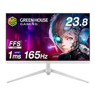 Herní monitor Green House, palce, 165 Hz, 1 ms, HDMI x 2, DisplayPort x 1, 3letá záruka, nastavení výšky, funkce otočení, bílý, 23,8" GH-ELCG238B-WH
