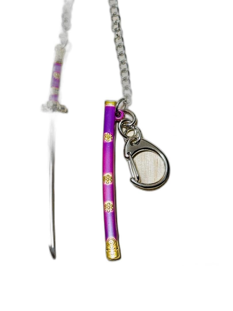 

9см Енма Зоро One Piece Міні-зброя Брелок Аксесуар Фігурка Лялька Дисплей Сумісний з Іграшкою зі Сплаву Металева Мініатюра Легенда (Світло-пурпуровий) PS4, PS5,