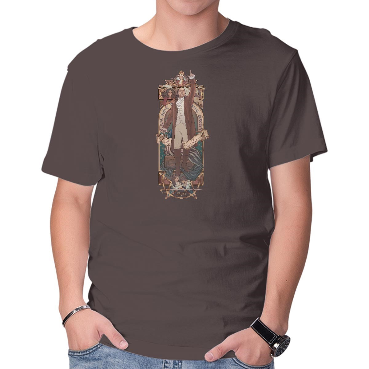 Unisex Crew Neck T-Shirt Not Throwing Away My Shot Graphic Short Sleeve Casual Tee XS