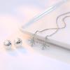 Korean Style Simple Fashion Octagonal Awn Star Mi-Shaped Star Ear Line Girl Pearl Earrings