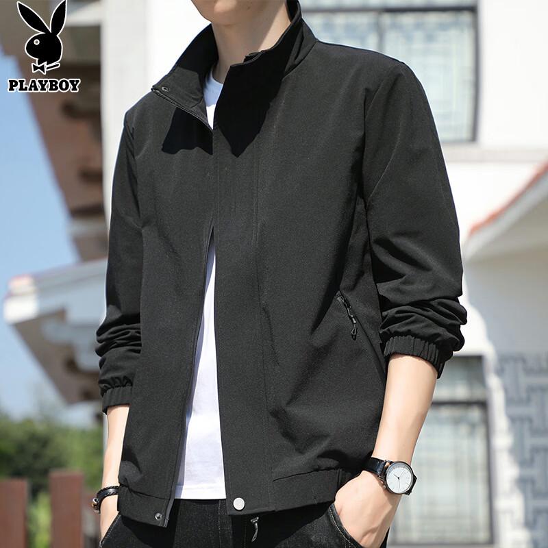 PLAYBOY Men's Casual Stand Collar Jacket