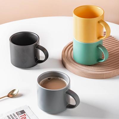 Nordic Simple Solid Color Mug Morandi Color Ceramic Mug Couple Coffee Mug