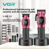 Set Original V-886 S2 Trimmer Profesional pentru Păr Lame din Aliaj Trimmer pentru Păr Corp Metalic Cap de Ulei Tuns Push cu Afișaj Digital LED Aparat de Ras pentru Acasă