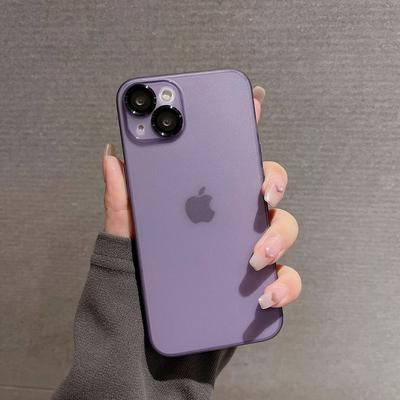 With Glass Camera Protective Film Case For Iphone 14 12 11 13 Pro Max Ultra Slim Matte Half Clear Soft Tpu Cover