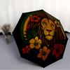 1PC Lion Flowers Automatic Folding Umbrella, Portable & Foldable Design with 8 Ribs, 08