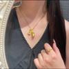 Gold Pixiu Vajra Halskette: Diamantanhänger, mehrreihige Schlüsselbein-Kette für Freundin, Wei Xue Stil.