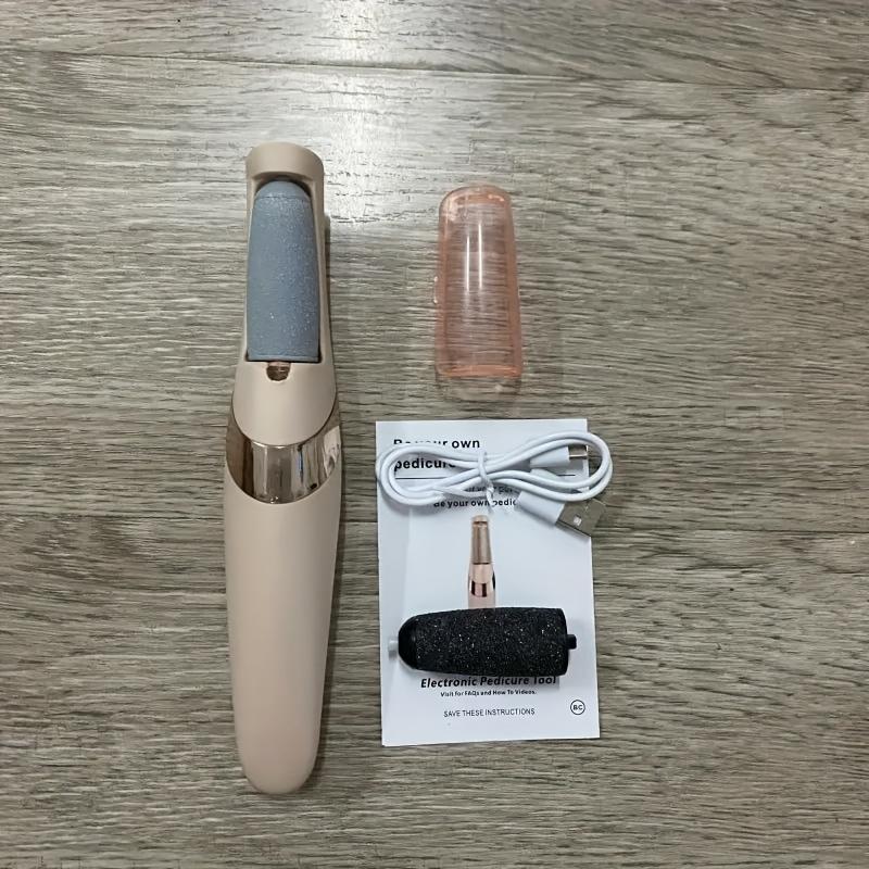 Electric Foot File, Foot Callus Remover, Equipped With Two Different Grinding Heads, Two Speed Settings, For Better Removal Of Foot Calluses