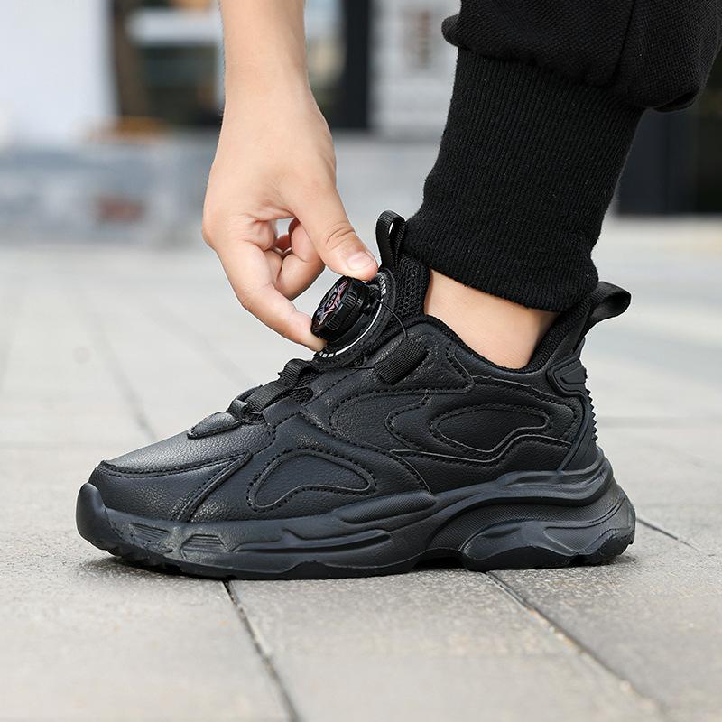 2025 Spring New Middle-aged and Older Children's Running Shoes, Children's Little White Shoes, Boys' Breathable Mesh Shoes, Black Sneakers, Girls' Sh