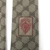 Pristine GUCCI tie GG logo all-over pattern web line beige silk mens 221582 Used