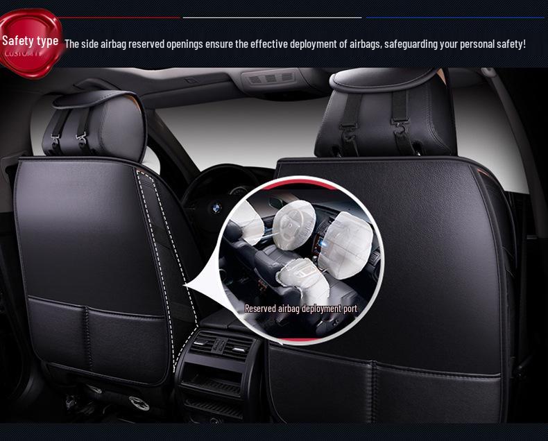 Universal Leather Car Seat Cover Set for Suzuki Tianyu SX4 Hatchback - Full Coverage, Four Seasons Use