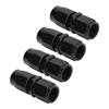 4 Stück Universeller gerader AN6 -6AN drehbarer Schlauchanschluss-Adapter Polierte Oberfläche