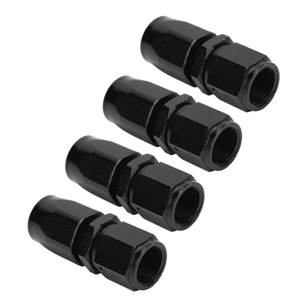 4 Stück Universeller gerader AN6 -6AN drehbarer Schlauchanschluss-Adapter Polierte Oberfläche