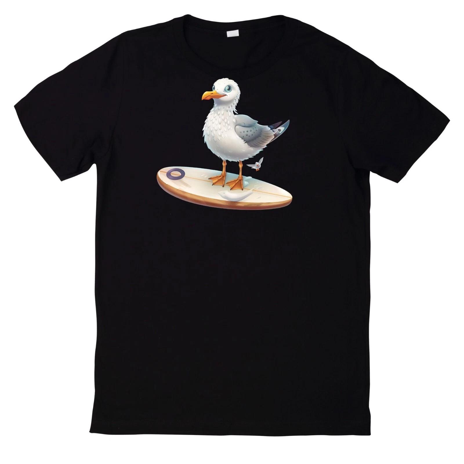 T-Shirt Sommer Möwen Motiv Baumwolle S