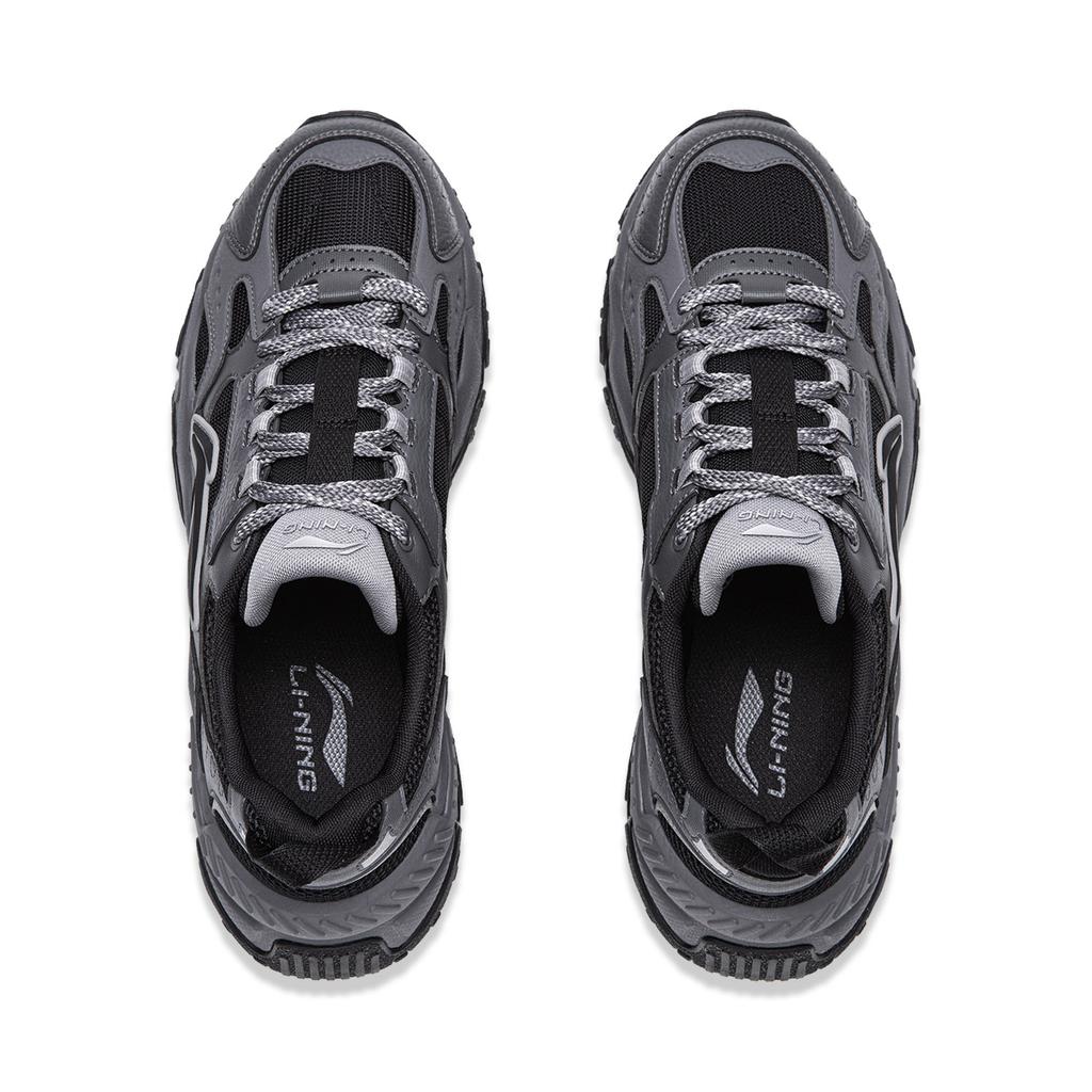 Li Ning Brown Sugar Cushioning Slip Resistant Abrasion Resistant Support Low top Casual Shoes Men's Black Gray AGCV367-3