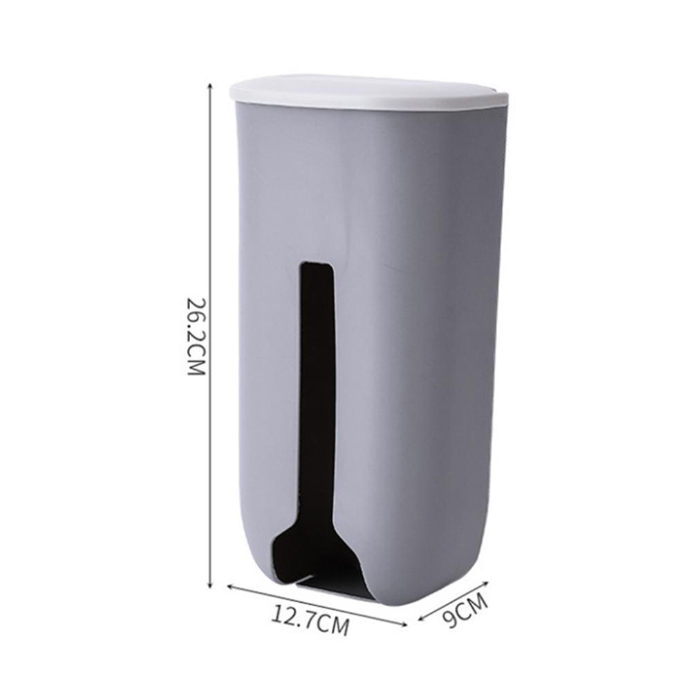 Kitchen Grocery Plastic Bag Holder Dispenser Wall Mount Garbage Bag Holder Refillable Trash Bag Saver Kitchen Organizer