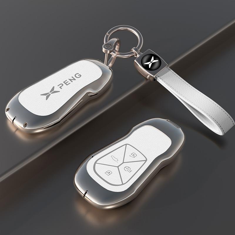 For Xpeng P7 P7i P5 G6 G9 G3 2024 2025 2026 Car Key Case Zinc Alloy Keychain Cover Key Fob Shell Buckle Protector Accessories