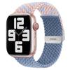 Bracelet de montre tressé en nylon avec boucle et détails de couture, Bracelet de rechange réglable pour Apple Watch 38‑49 mm