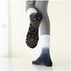 Einfarbige Yogasocken aus Baumwolle bis zur Mitte der Wade, rutschfeste Sportsocken mit Silikonunterseite, für Damen, für Indoor-Fitness, Trampolin, Tanz, Pilates