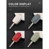 HIBEYO Soft TPU Key Fob Cover with Keychains for Renault Duster Kwid Dacia Sandero Master Megane Logan Key Case Shell 2 Buttons-Black