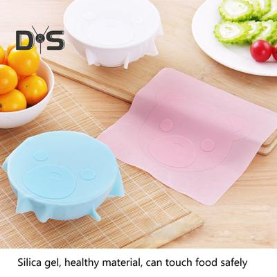 Coperchio della ciotola in silicone Pellicola trasparente elastica antipolvere Coperchio di tenuta per la conservazione degli alimenti Forniture per la casa