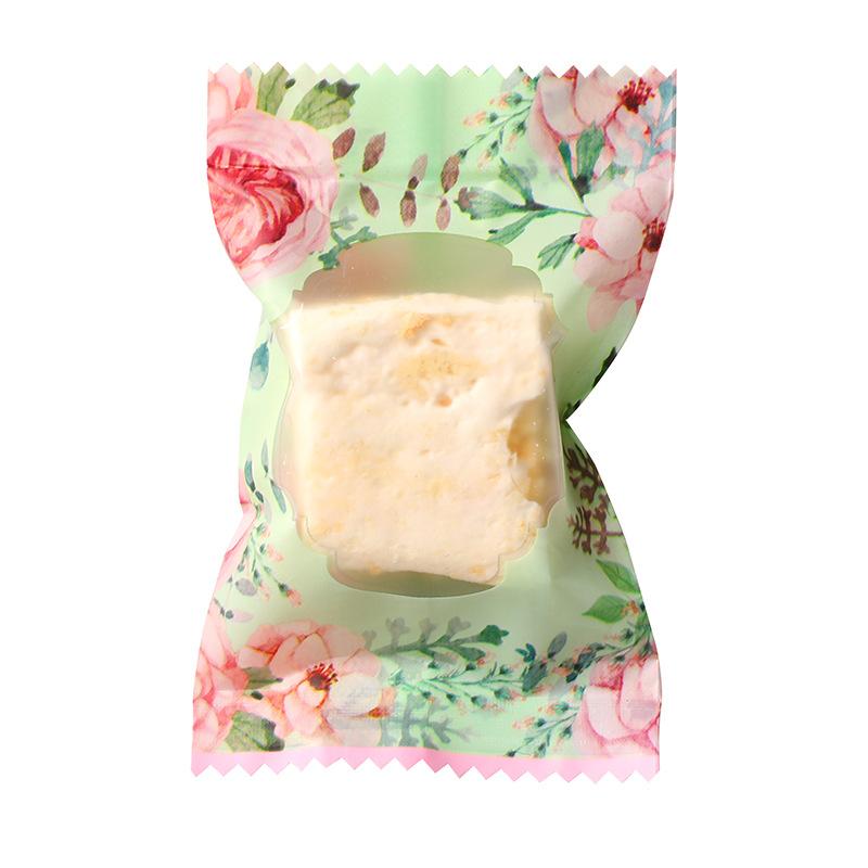 100Pcs Floral Cookie Bag Candy Wrapper Pastry Bag Homemade Handmade Biscuit Plastic Packing For Wedding Party Kitchen