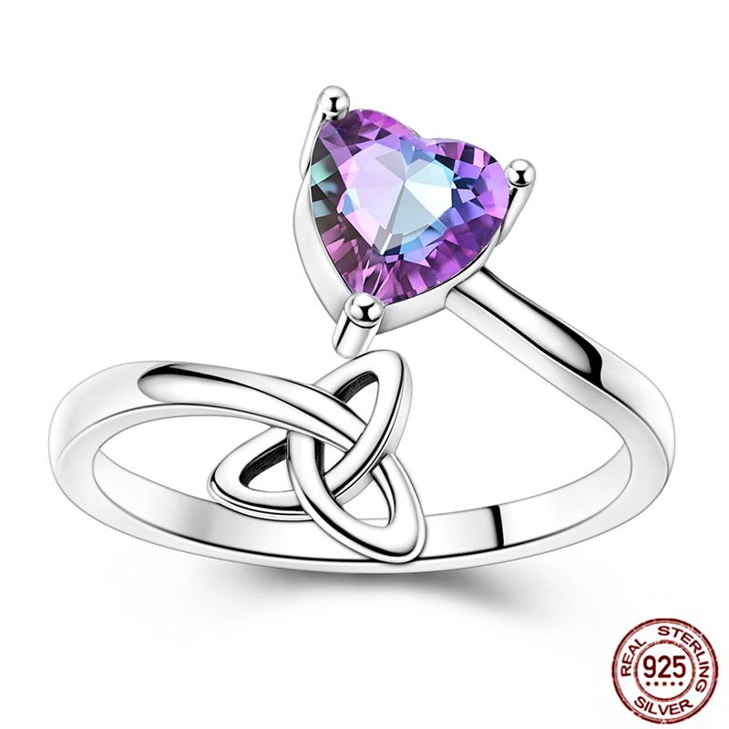 Free Size 925 Sterling Silver Ring Butterfly Sun Moon Sunflower Crystal Original Adjustable Rings for Women Wedding Jewelry Gift