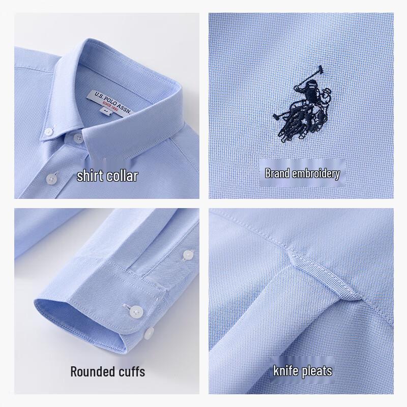 U.S. Polo Assn. Herren Hemd Langarm 100% Baumwolle Business Casual