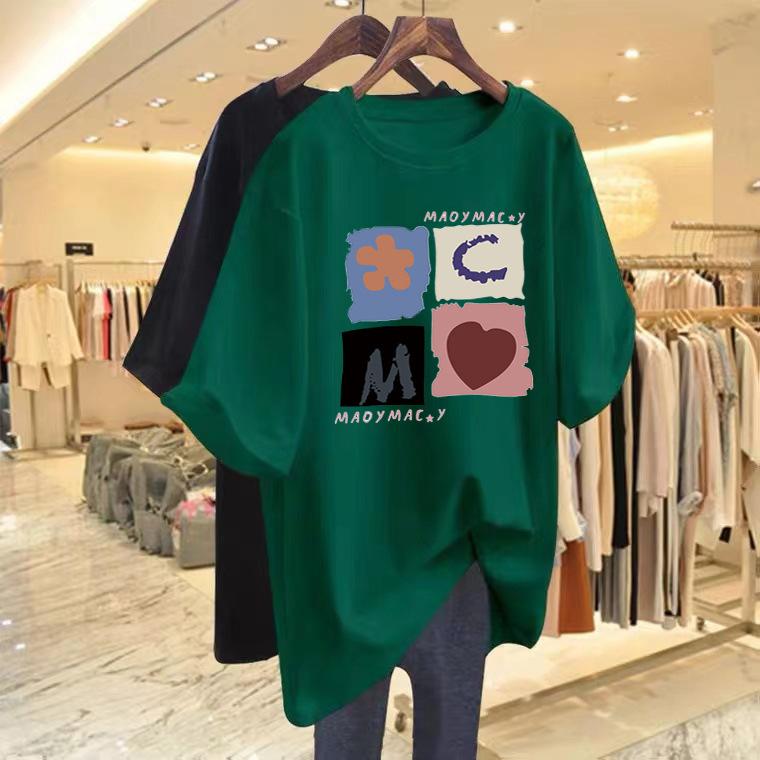 Summer 2025 new trendy cotton short-sleeved women's T-shirt fashionable versatile loose lazy style thin top ns