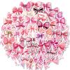 50PCS Barbie Pink Bow Graffiti Stickers, Girlish Heart High-Value Decor Decals for Phone, Luggage & Journal