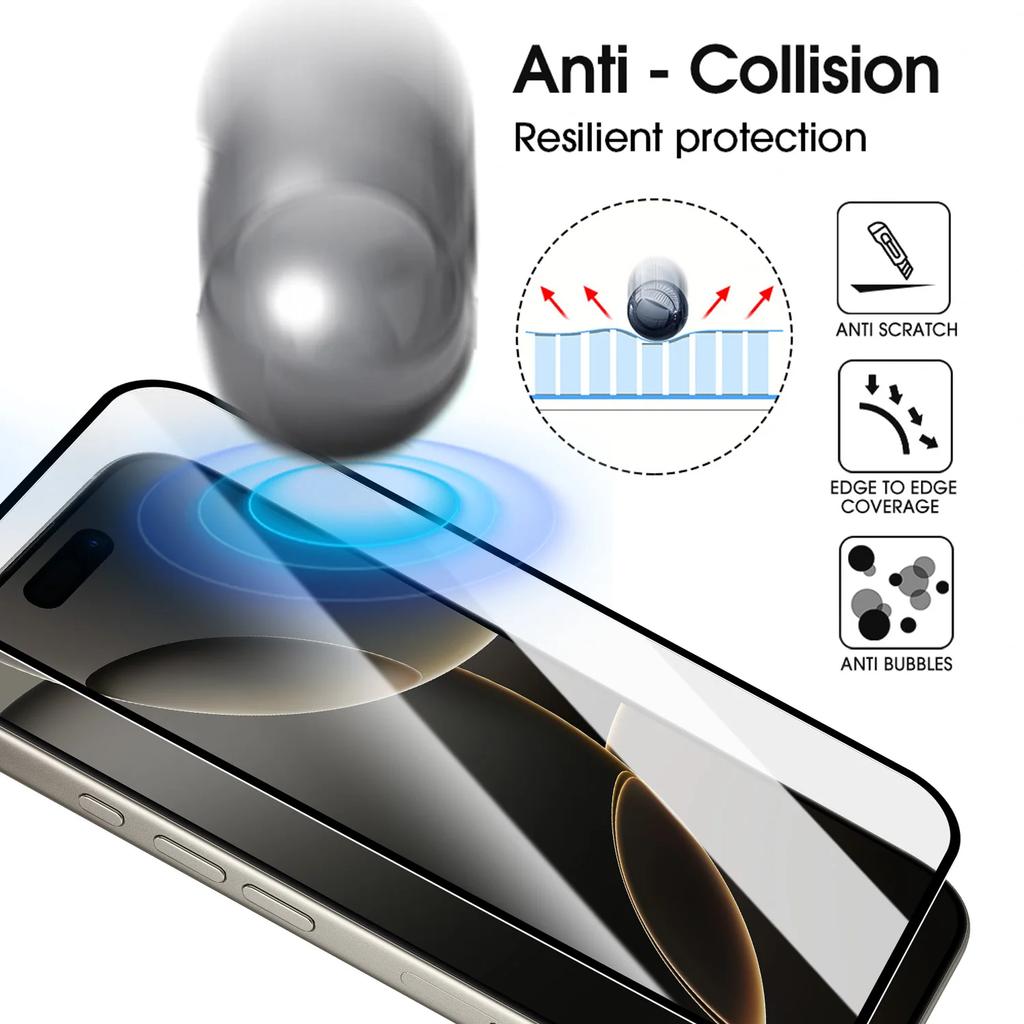 Protetores de tela de alta definição para iPhone 17 Air 17Pro 17 ProMax 9H Dureza Vidro temperado à prova de arranhões para iPhone 17