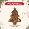 Christmas Tree Shaped Tray Appetizer Platter Kitchen Decoration Practical Wooden Snack Plate for Dining Table Events Holiday